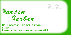 martin herber business card